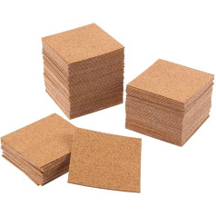 COHEALI Pack of 36 Cork Spacers Cork Board Underlays for Table Plants Mini Cork Board Rustic Cup Coasters Cup Mat Made of Cork Self-Adhesive Cork Strips Wood
