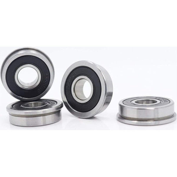 SUOFEILAIMU F6000RS Flange Bearing 10 x 26 x 8 mm ABEC-1 Flange F6000 RS 2RS 6000RS Ball Bearing 4 Pieces (Size: 4 Pieces)