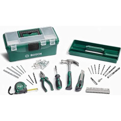 Bosch 73-Piece DIY Starter Box Set (Wood, Stone and Metal, DIY, Accessories Drilling and Screwing Tools)
