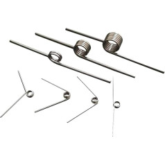 RSRSR Torsionsfederdraht aus Edelstahl, Durchmesser 0,7 mm, Außendurchmesser 6,5 mm, mechanische Torsionsfedern aus Federstahl(0.7x6.5mm-3 Turns - 180°)