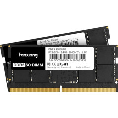 fanxiang SODIMM 48GB Kit (2x24GB) DDR5 RAM 5600 MT/s CL45, Overclocking Gaming, PC Computer Memory, Black