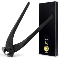 Wazakura Hanafubuki Hand Forged End Cutting Pliers Made in Japan 210mm Kuikiri Japanese Carpentry Tools - Kuikiri Black