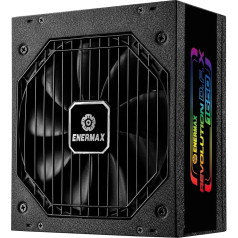 ENERMAX Revolution D.F. X ARGB ATX3.0 PCI-e 5.0 Compact Gaming & Streaming PC Power Supply 1650W 80Plus Gold (Full Modular, 2 x 12VHPWR, Semi-Fanless), ERT1650EWT, Black