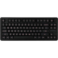 EPOMAKER Galaxy70 Aluminium Mechanical Keyboard, Wireless Gaming Keyboard Bluetooth/2.4GHz/USB, Programmable and Hot Swappable Thocky Keyboard (Black Pink, Zebra Linear Switch)