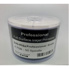 50 x Ritek Professional White Inkjet Printable DVD - R