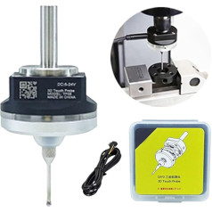 3D Touch Probe with Cable, Anodized Aluminum Edge Finder for Reliable CNC Positioning and Measurement