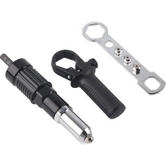 Gavigain Elektrobohrer-Nietwerkzeug-Sechskantadapter, Anti-Rutsch-Düse aus Edelstahl, 4 Größen (2,4 mm, 3,2 mm, 4,0 mm, 4,8 mm), robustes Nieten für Heimwerker und den