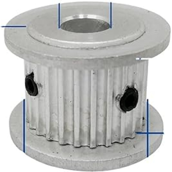 GT2-Zahnriemenscheibe mit 25 Zähnen, Innenloch, 5/6 mm Aluminium-Riemenscheibenbreite 7/11 mm und 6/10 mm Zahnriemen(6 mm,Width 11 mm)
