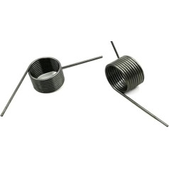 GatherTOOL 2 x V-Spring, wire diameter 2.5 mm torsion small torsion spring, hairpin spring 180/120/90/60 degree torsion spring (length: 6 laps 120 degrees, outer diameter: 25 mm)