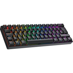 Ranked S60 Supernova Mechanical 60 Percent Keyboard | Hotswap Gaming Keyboard | 62 Programmable Keys with RGB Lighting | PC/Mac Gamer | ISO UK Layout (Black, Gateron Optical Brown)