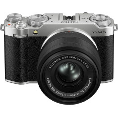 Fujifilm X-M5 Mirrorless Digital Camera XC15-45mmF3.5-5.6 OIS PZ Lens Kit - Silver