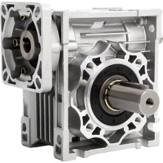 AMEHRU 5:1 bis 80:1 Schneckenreduzierer RV030-Getriebe mit Wellenhülsenadapter for 6,35 mm Eingangswelle des Nema 23-Motors(Ratio 20 to 1)