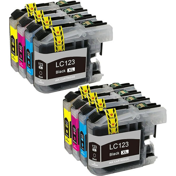 Bergsan Printer Cartridges Compatible with Brother LC-123 LC123 XL for MFC-J6520DW MFC-J6720DW MFC-J6920DW MFC-J870DW DCP-J132W DCP-J152W DCP-J172W DCP-J4110DW DCP-J552DW DCP-J752DW MFC-J245 J4410DW