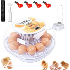 MaxAwe 12 x Egg Incubator Fully Automatic, Incubator Auto-Flip, Digital Incubator for Chickens/Ducks/Geese/Pigeon/Quail/Bird
