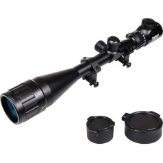Goetland Rifle Rifle Scope 6-24x50 AOEG Airsoft Rangerfinding Red Green Reticle with Mounting Rings SFP for Tactical Hunting Crossbow Air Rifle Sports Shooters
