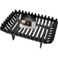 JVL Arden 16-Inch Fireside Accessory Log Coal Grate, Cast-Iron, Black, 37 x 27 x 16 cm