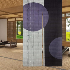 LIGICKY Japanese Noren Long Curtains, Door Curtain, Tapestry for Home Textiles, Room Divider, 85 x 150 cm (Geometric Designs)