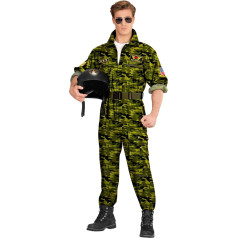 W WIDMANN MILANO Party Fashion - Fighter Jet Pilot Costume Jumpsuit Pilot Suit Uniform Fancy Dress Costumes