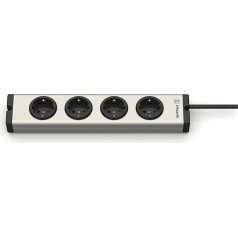 EHMANN Universal Socket Strip 4-Way 3 m Cable
