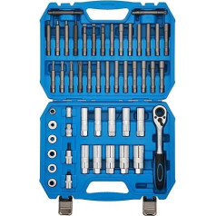 CASOMAN 50pcs Shock Absorber Tool All in One Kit, Shock Absorber Strut Nut Removal Socket Tool with Strut Spreader Tool & Reversible Pass Through Ratchet Socket Set, CR-V