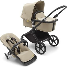 Bugaboo Fox Cub All Terrain Pushchair, Lightweight and Sturdy Pushchair, Durable Design and Extra Large Sun Canopy, One Piece and Self-Standing Foldable, Desert Beige