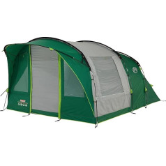 Coleman Rocky Mountain 5 Plus Familienzelt, 5 Mann Zelt, blockiert bis zu 99 Prozent des Tageslichts, 2 Schlafzimmer Familienzelt, 100 Prozent wasserdichtes Campingzelt für 5 Personen, Ideal auch zum