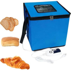 Cloud Fire Foldable Dough Fermentation Box, Temperature Setting Fermentation Box with Lid, Removable Multifunctional Fermentation Cabinet for Home, Bread, Pizza, Yogurt, Rice Wine (Blue, Small)