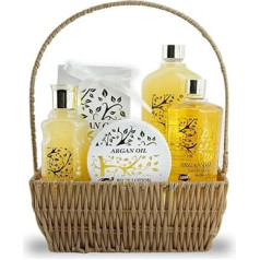 GLOSS! Beauty Set for Women | Gift Box for Women | Argan Oil Collection in Shopping Cart | Bubble Bath, Shower Gel, Lotion, Exfoliating & Soap | Gift Idea for Mother's Day, Birthday | Christmas Gifts