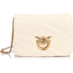 Pinko Women's Love Click Puff Classic Sheep Nappa Puzzle Quilt Bag