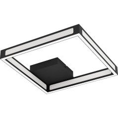 EGLO Altapile LED Ceiling Light, Minimalist Living Room Lamp Made of Metal in Black and Plastic in White, LED Kitchen Lamp, Warm White, L x W 31.5 cm