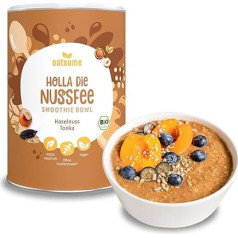 OATSOME® Holla the Nut Fairy Smoothie Bowl with Hazelnut & Tonka Organic & Vegan 100% Natural & No Added Sugar + Flavours Easy Preparation Breakfast Freeze Drying Superfood 400 g
