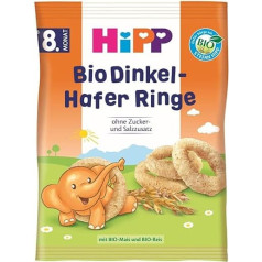 HiPP Organic Nibble Products Organic Spelt Oat Rings, 30 g