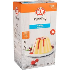 RUF Pudding Vanilla, Pudding Powder with Vanilla Flavour, Boil Only with Milk and Sugar, Large Container, Gluten-Free, No Allergens, 1 x 1000 g
