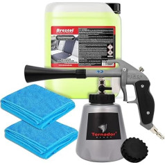 Tornador Black Z-020RS compressed air gun set with spring pulse technology, cleaning gun, fabric cleaner, upholstery cleaner, leather cleaner, plastic cleaner, roof cleaner, carpet cleaner