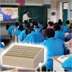 Mobile Phone Cabinet Beauty Salon & Dormitory Cell Phone Storage Cabinet, Wooden Phone Organiser for Storing Calculator/Card/Pencil, Portable Desktop Mobile Phone Storage Box (12-Grid (8.3 x 5.9 x 3.5