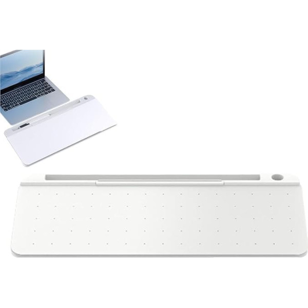 Schreibtisch-Trockenlöschtafel, Glas-Whiteboard, Schreibtisch-Whiteboard-Organizer, Schreibtisch-Organizer mit 3 Markern, Whiteboard-Pad, Computer-Tastatur-Ständer für Heimschulbedarf