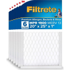 Filtrete UT03-6PK-1E Air Filter, 20 in. x 25 in. x 1 in, White