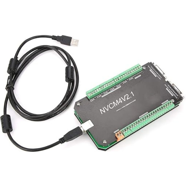 NVCM CNC Controller, Optocoupler Isolation MACH3 Motion Control Card, USB Interface 6-Axis Lathe for CNC Milling Machine