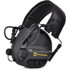 OPSMEN Electronic Hearing Protection Earmuff Earphone With AUX Input M31 Series Suppresses Harmful Gunshot noise Amplifying Low-Level Sounds (Black)