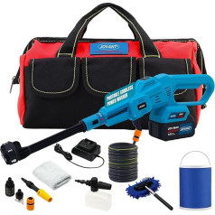 Battery Pressure Washer 750PSI Portable Power Cleaner with 4.0Ah 20V Battery and Charger, 6-in-1 Nozzle Pressure Washer Gun, 3-Speed, Brushless Hand Wash System for Car, Home, Garden