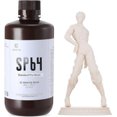 SP64 Standard Pro Resin with Matte Surface and Sharp Details, Low Water Absorption, 3D Printing Resin, Slim Support and Quick Reprocessing, Easy to Use and Stable (Light