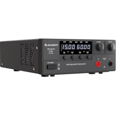 Laboratory Power Supply, Jesverty Laboratory Power Supply DC Adjustable Power Supply (60 V, 15 A) with High-Precision 4-Digit LED Display, 5 V/2 A USB Port Test Line Output, Coarse and Fine Settings