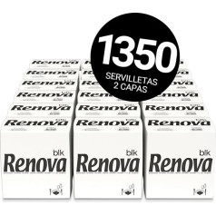 RENOVA BLK 1350 Premium White Large 2 Layer Napkins