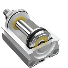 Pneumatischer Zylinder Miniature， Luftpneumatischer kompakter dünner Zylinder der SDA B-Serie, Zylinder mit Hub 10 20 25 mm, Zylinder mit Bohrung 12 16 20 32 80 mm Außengewinde(25MM*20MM)