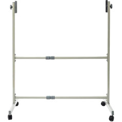 Generisch Mobile Whiteboard Stand, Adjustable Metal Rolling Stand with Lockable Wheels, Fits Whiteboard Sizes from 80 x 120 cm to 100 x 150 cm