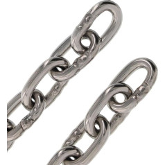 ToniTec Stainless Steel Chain 10 m Link Chain Short Link 5 mm Steel Chain DIN 766
