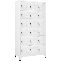 CCCINER Schließfachschrank mit 18 Fächern Metall 90x40x180 cm,Großer GarderobenSpind mit 18 abschließbaren Fächern für Umkleiden und Betriebe Aufbewahren & Organisieren, Schließfächer