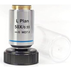 Microscope Accessories 5x10x20x50x100x Objective Lens Metallurgical Microscope Durability and Reliable Performance (50x)