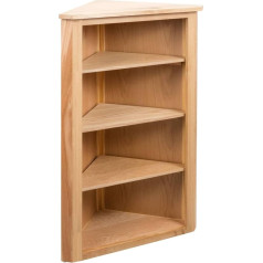 CCCINER Eckregal 59 x 36 x 100 cm Massivholz Eiche,Vielseitiges Eckregal aus Eichenholz mit Stauraum für jedes Zuhause Aufbewahren & Organisieren, Schließfächer