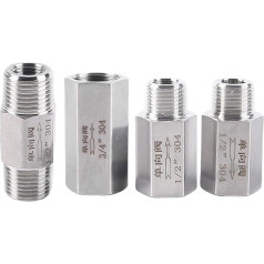 1/8 Zoll, 1/4 Zoll, 3/8 Zoll, 1/2 Zoll, 3/4 Zoll, 1 Zoll BSPT Innengewinde, Sechskant-Rückschlagventil, Nicht-Inline-304 Edelstahl (3/8 Zoll, Innengewinde BSP (SS316))